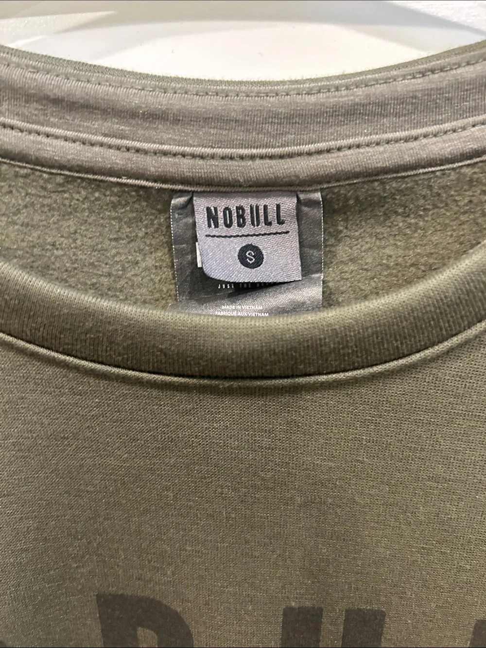 NOBULL Olive Green Logo Crewneck Sweater